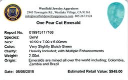 2.00 ctw Pear Emerald Parcel