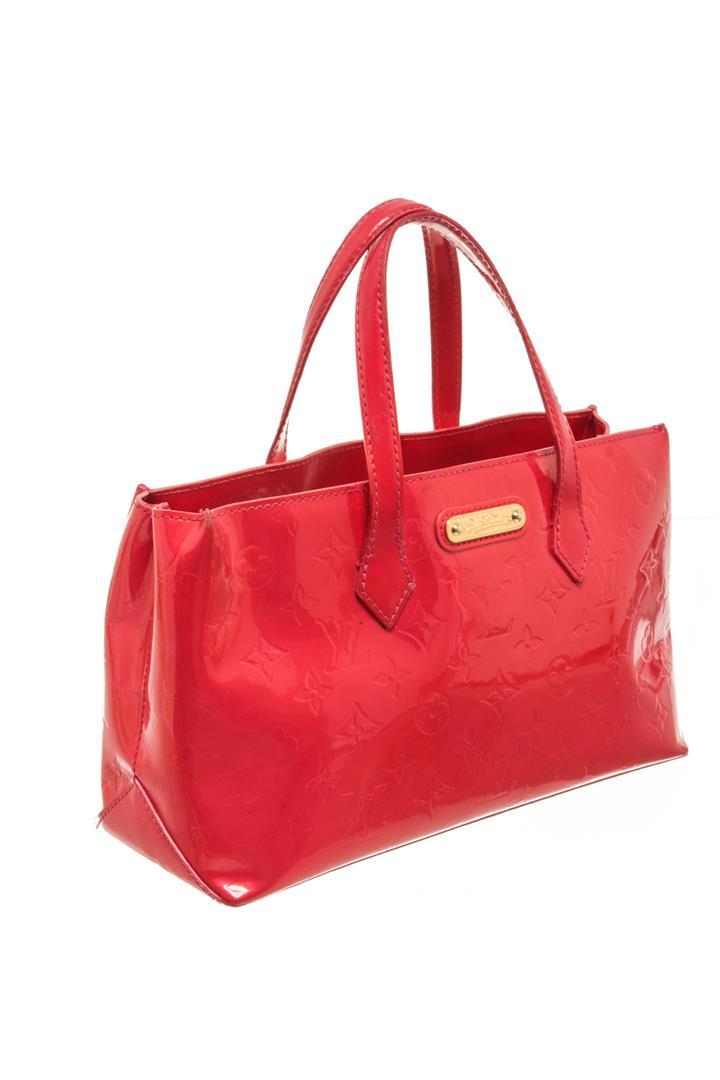 Louis Vuitton Rouge Grenadine Monogram Vernis Leather Wilshire Pm Handbag