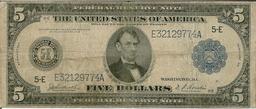 1914 $5 Federal Reserve Bank Note