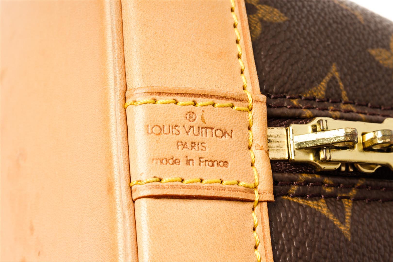 Louis Vuitton Brown Monogram Canvas Leather Alma PM Satchel Bag