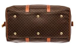 Celine Brown Leather Macadam Boston Bag