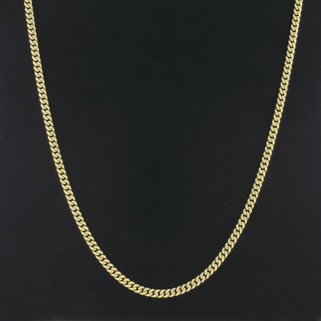 NEW Unisex Solid 14k Yellow Gold 4.4mm Miami Cuban Curb Link 22" Chain Necklace