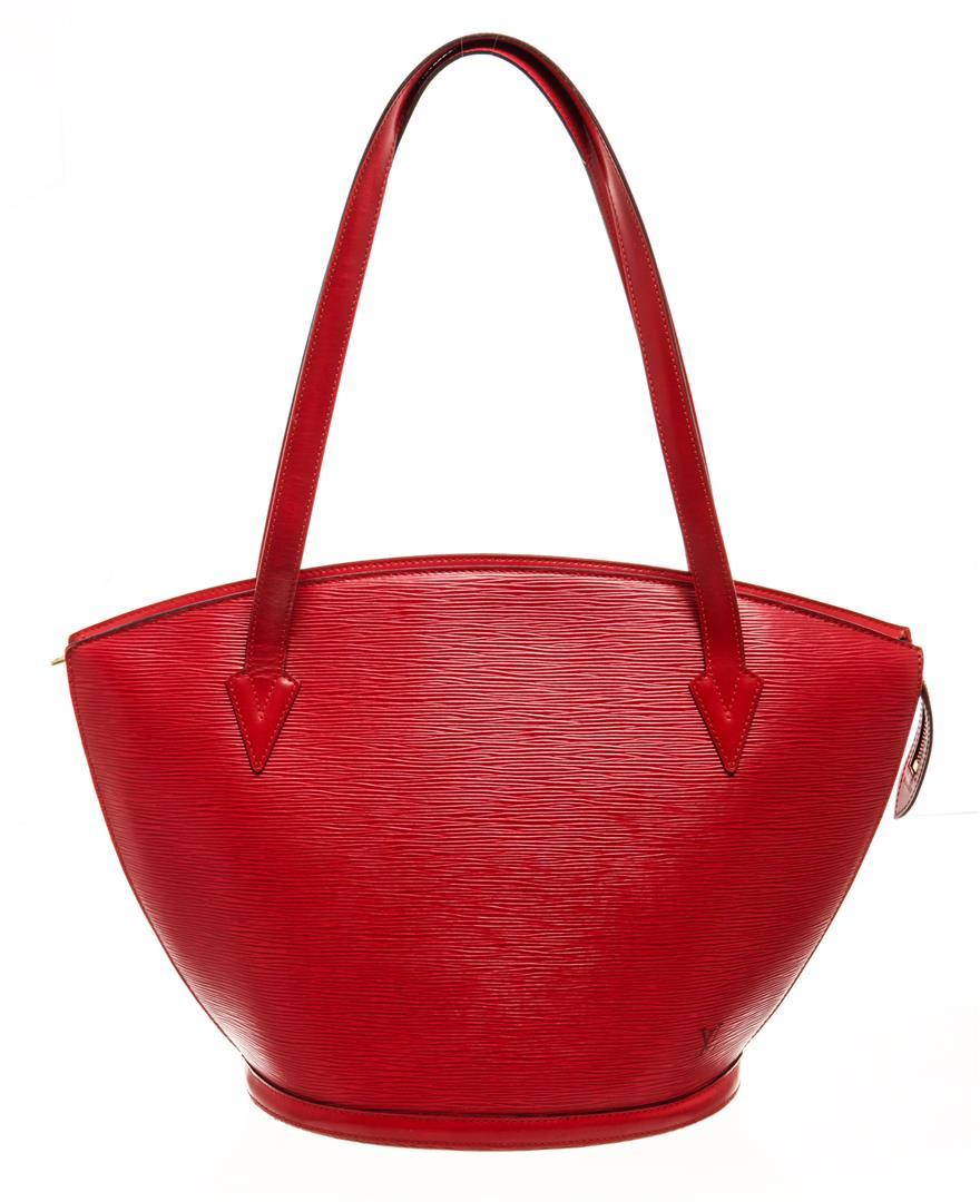 Louis Vuitton Red Epi Leather Saint Jacques Shoulder Bag