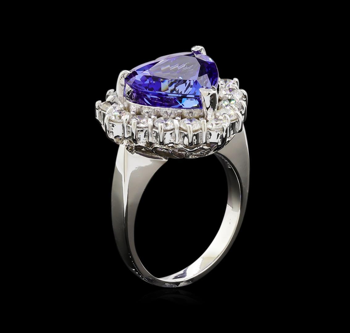 8.00 ctw Tanzanite and Diamond Ring - 14KT White Gold