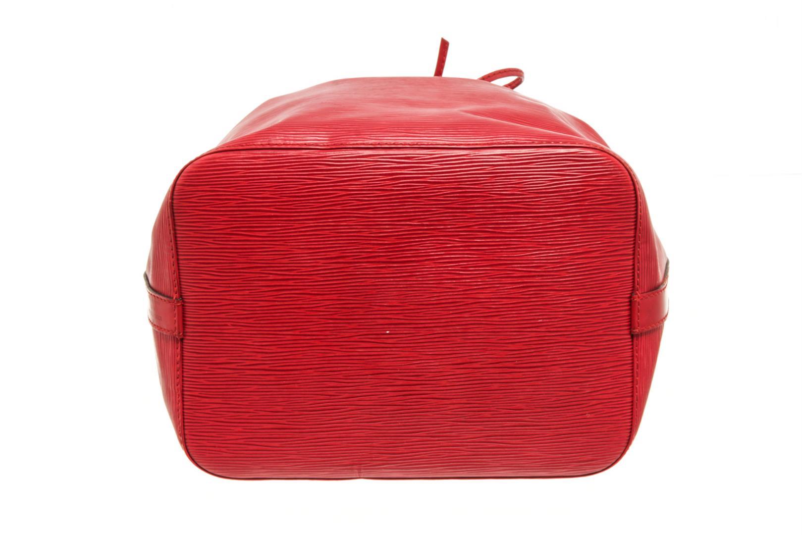 Louis Vuitton Red Epi Leather Petit Noe Bucket Bag