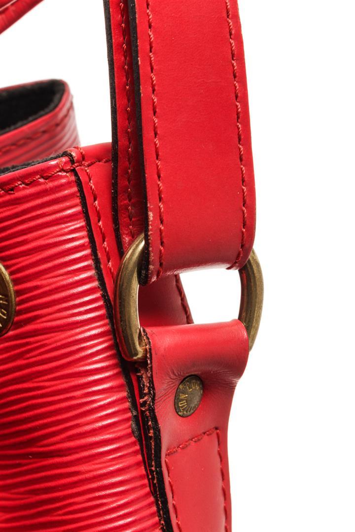 Louis Vuitton Red Epi Leather Petit Noe Bucket Bag