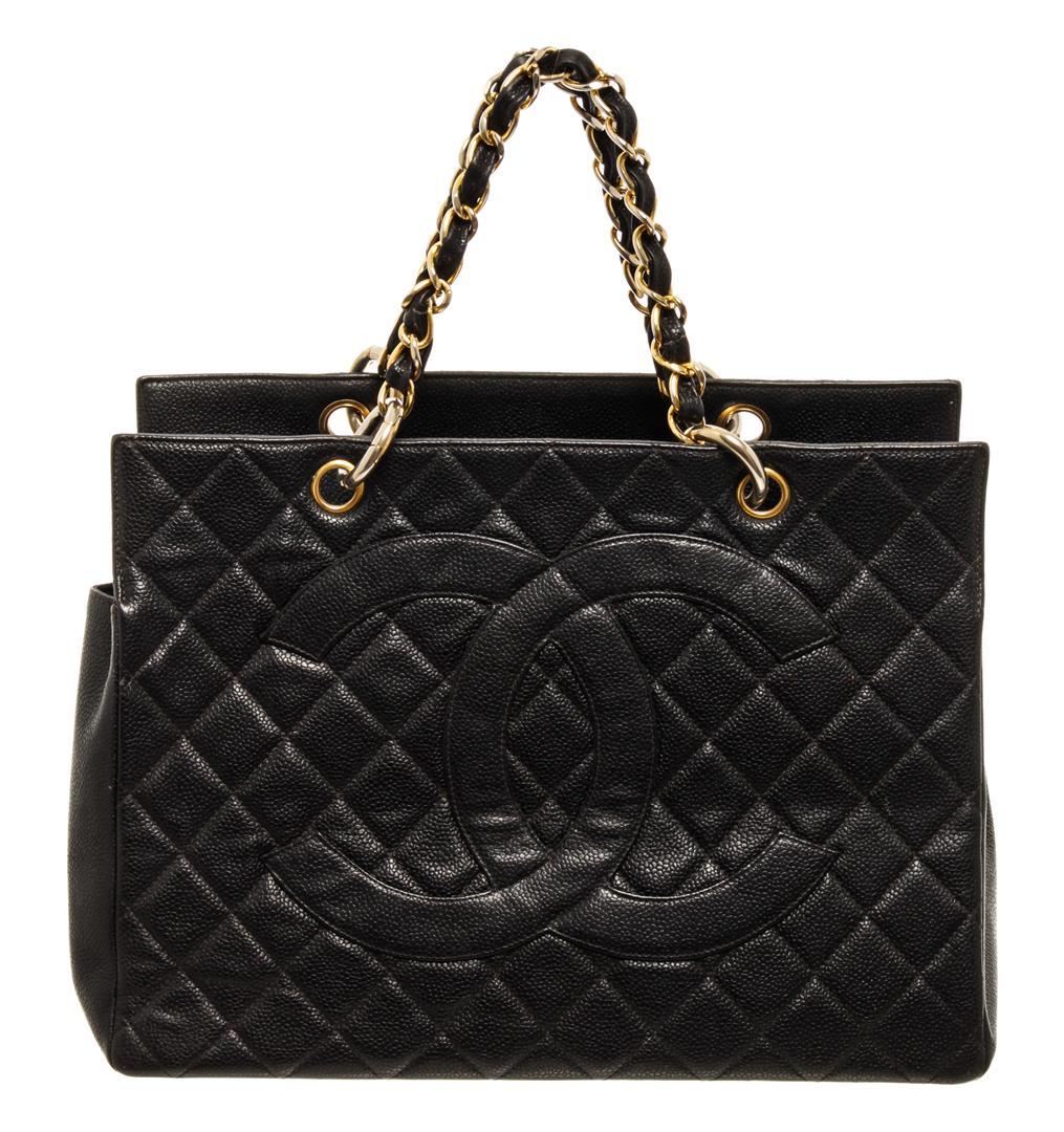 Chanel Black Caviar Quilted Leather Vintage GST