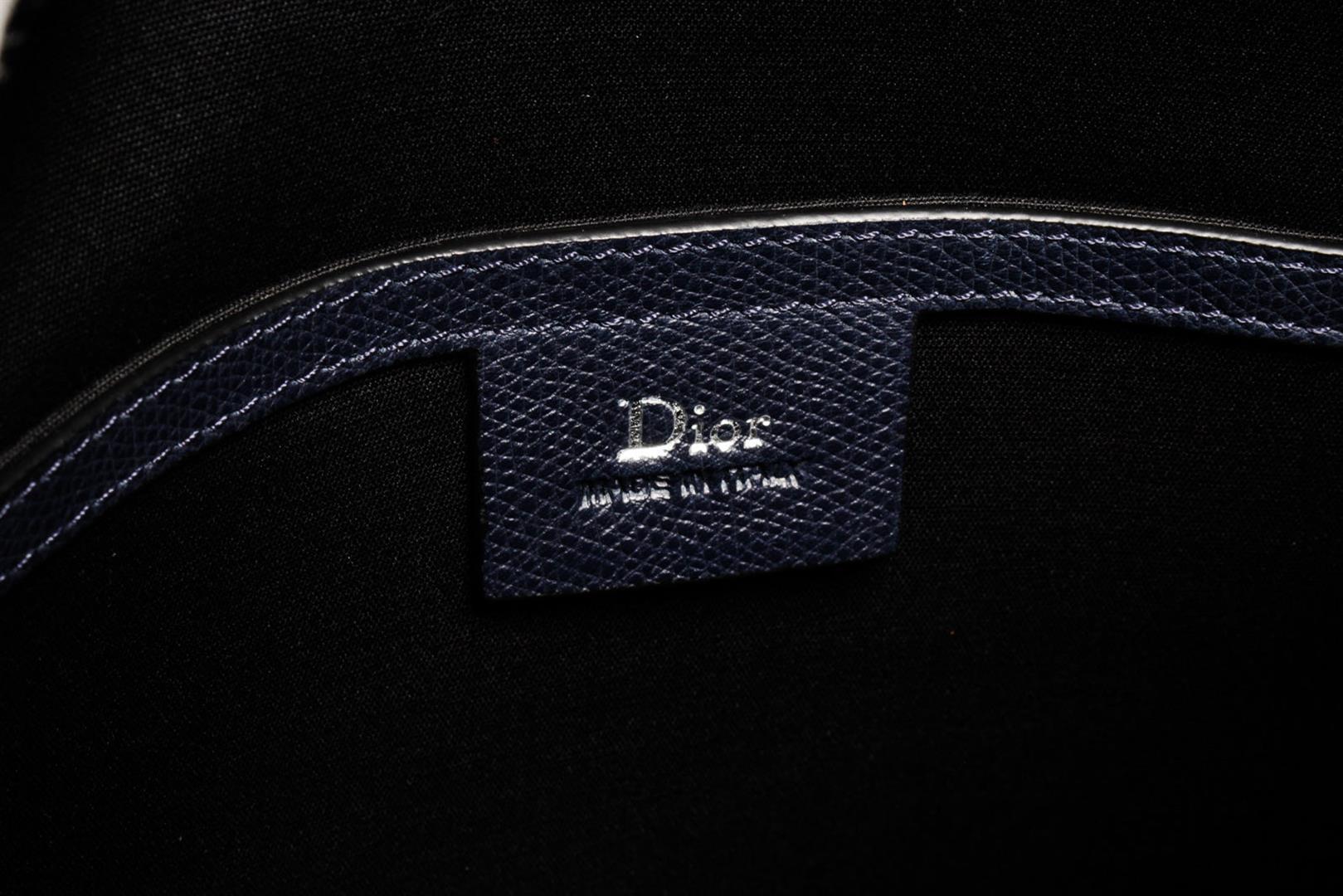 Dior Homme Black Blue Zipper Logo Messengers Crossbody Bag