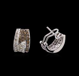 14KT White Gold 1.45 ctw Diamond Earrings