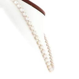 Cultured Pearl Strand Necklace w/ 14k White Gold Adjustable Length Cage Clasp