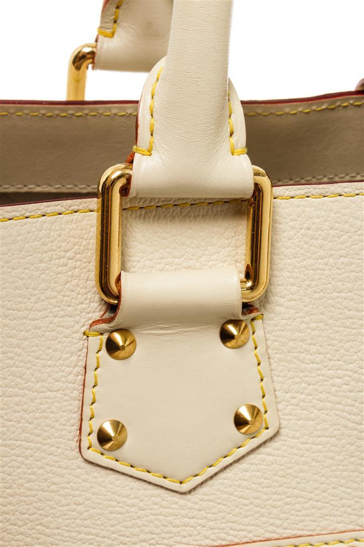 Louis Vuitton White Leather Le Fabuleux Shoulder Bag