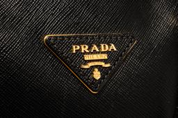 Prada Black Saffiano Leather Top Handle Bag