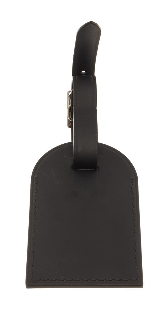 Louis Vuitton Black Leather Fragment Luggage Tag