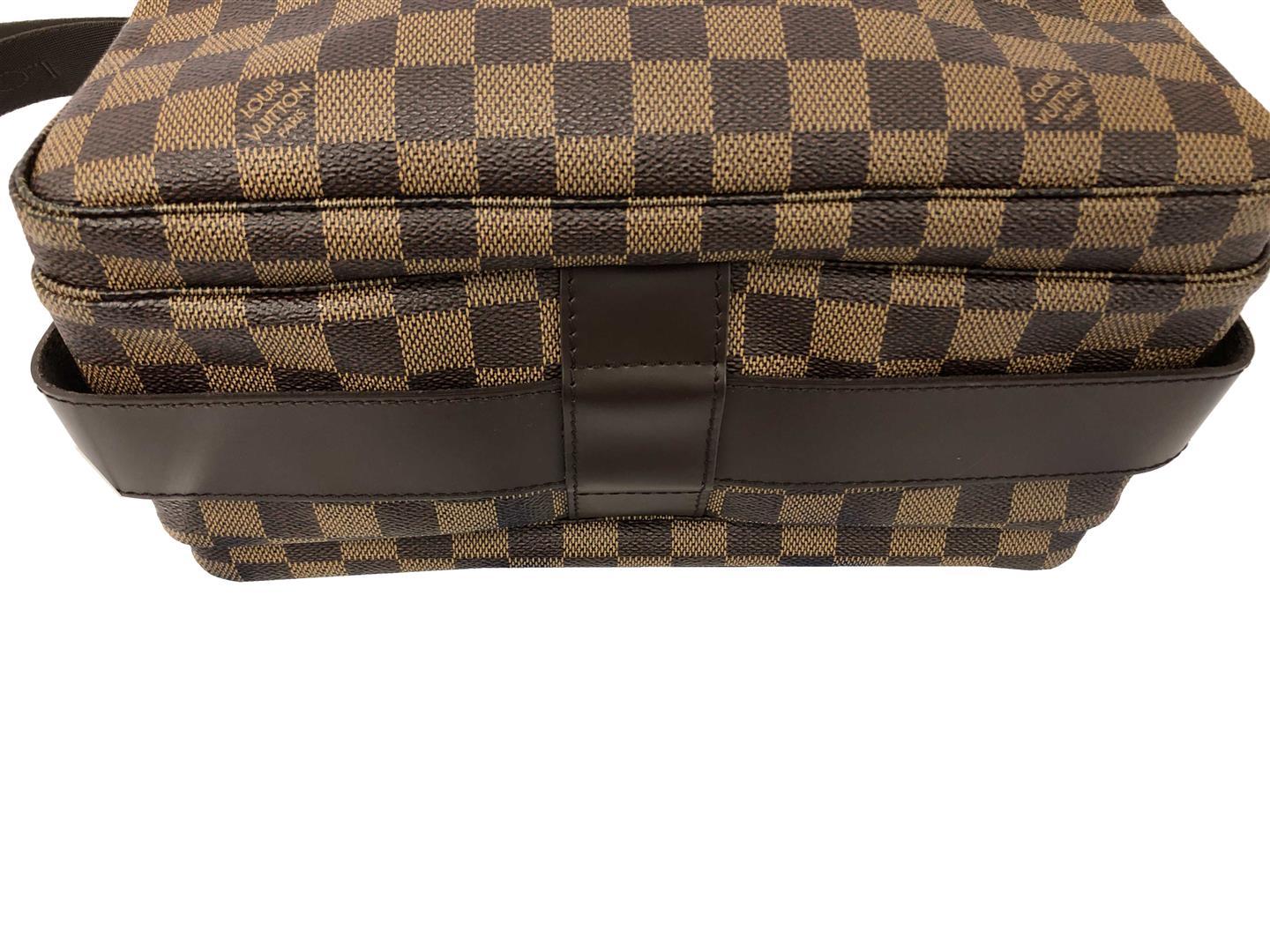 Louis Vuitton Damier Ebene Canvas Leather Naviglio Messenger Bag