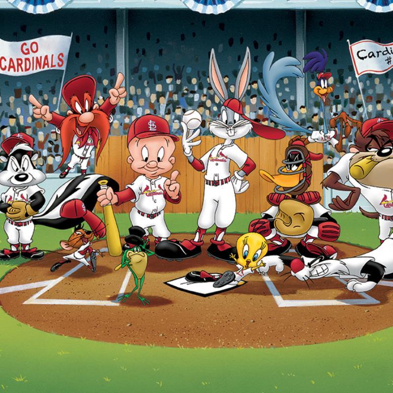 Line Up At The Plate (Cardinals) by Looney Tunes