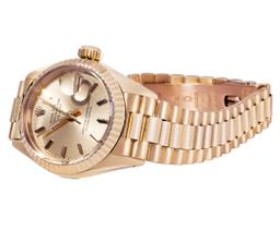 Rolex Ladies 18K Yellow Gold Quickset President With Rolex Box