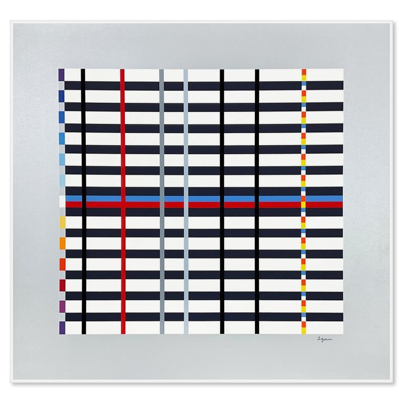 Hommage du Mondrian (Silver) by Agam, Yaacov