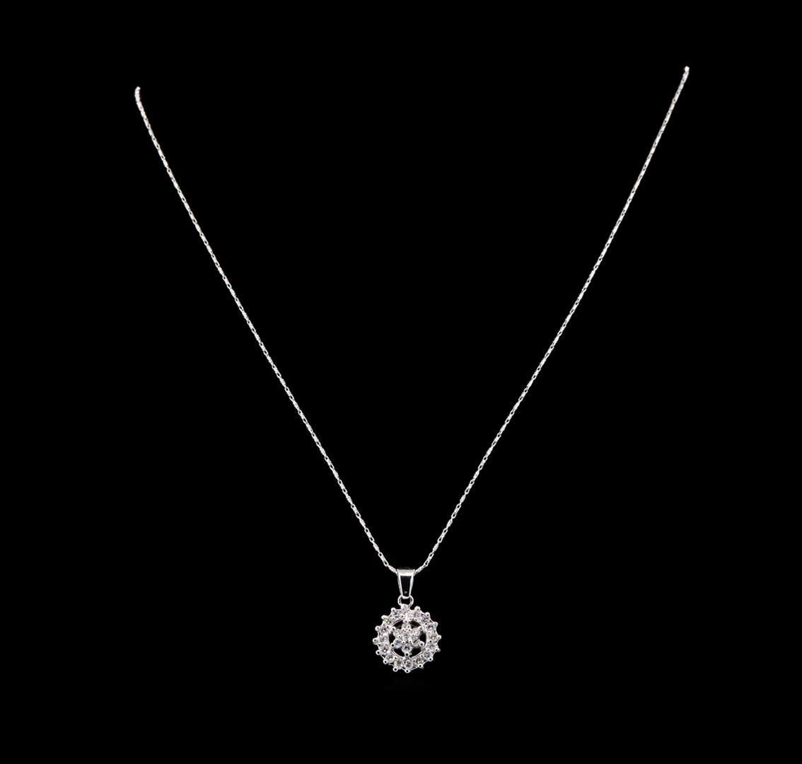 14KT White Gold 2.35 ctw Diamond Pendant With Chain