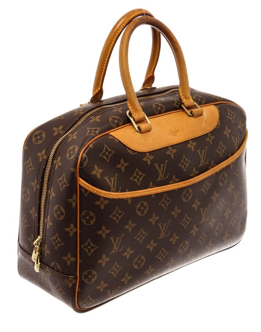 Louis Vuitton Brown Monogram Deauville Satchel Bag