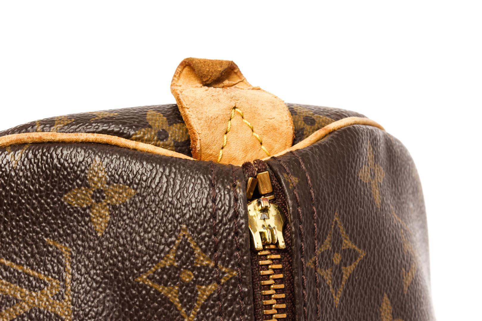 Louis Vuitton Brown Monogram Canvas Leather Speedy 30 Satchel Bag