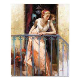 At the Balcony by Pino (1939-2010)