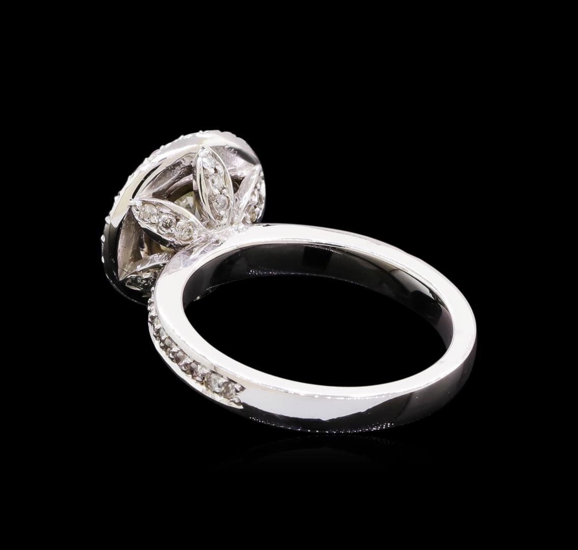 1.55 ctw Diamond Halo Ring - 14KT White Gold