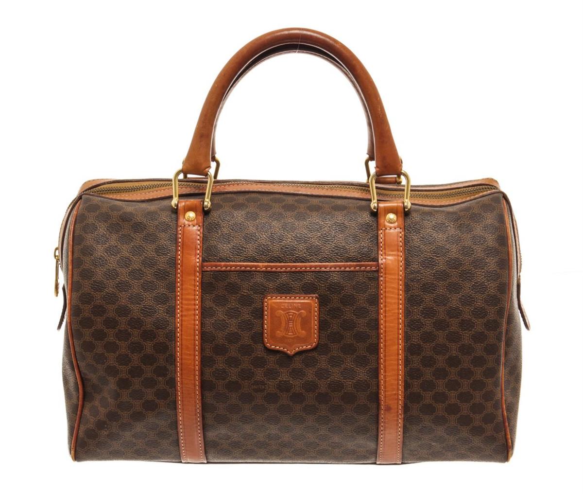 Celine Brown Macadam Boston Bag