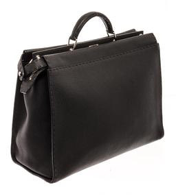 Fendi Black Leather Peekaboo Medium Tote Bag