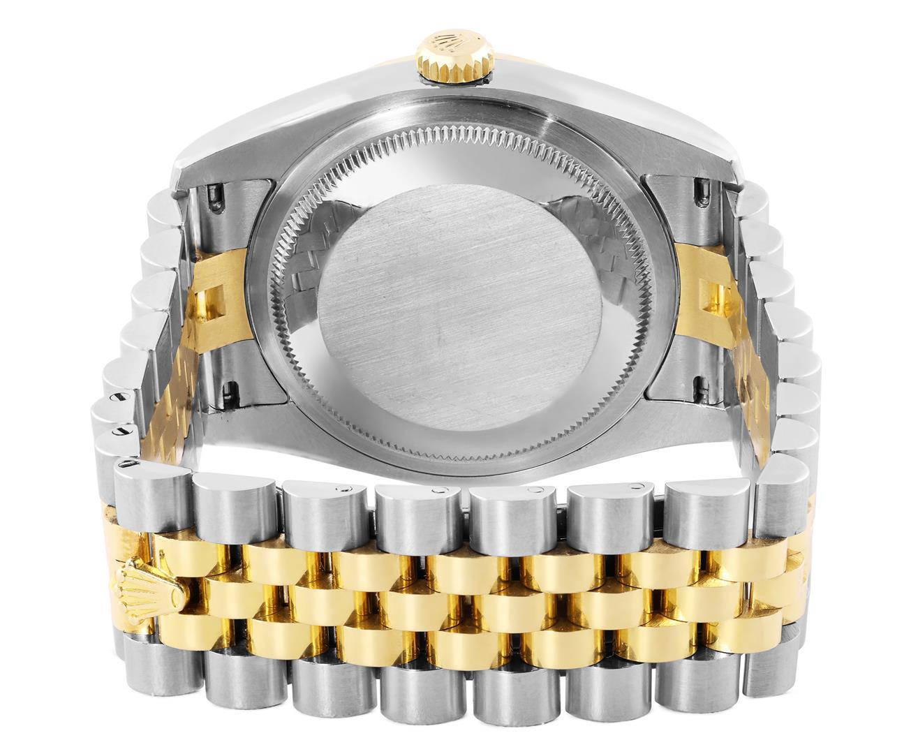 Rolex 36MM Factory Champagne Diamond Dial Datejust With Hidden Clasp Jubilee Ban