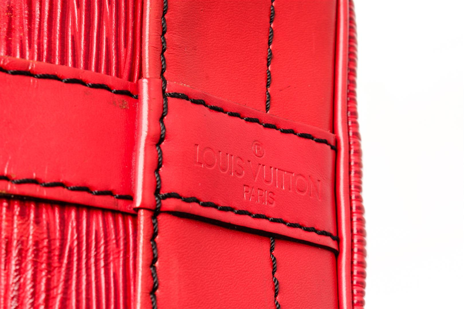 Louis Vuitton Red Epi Leather Noe Shoulder Bag