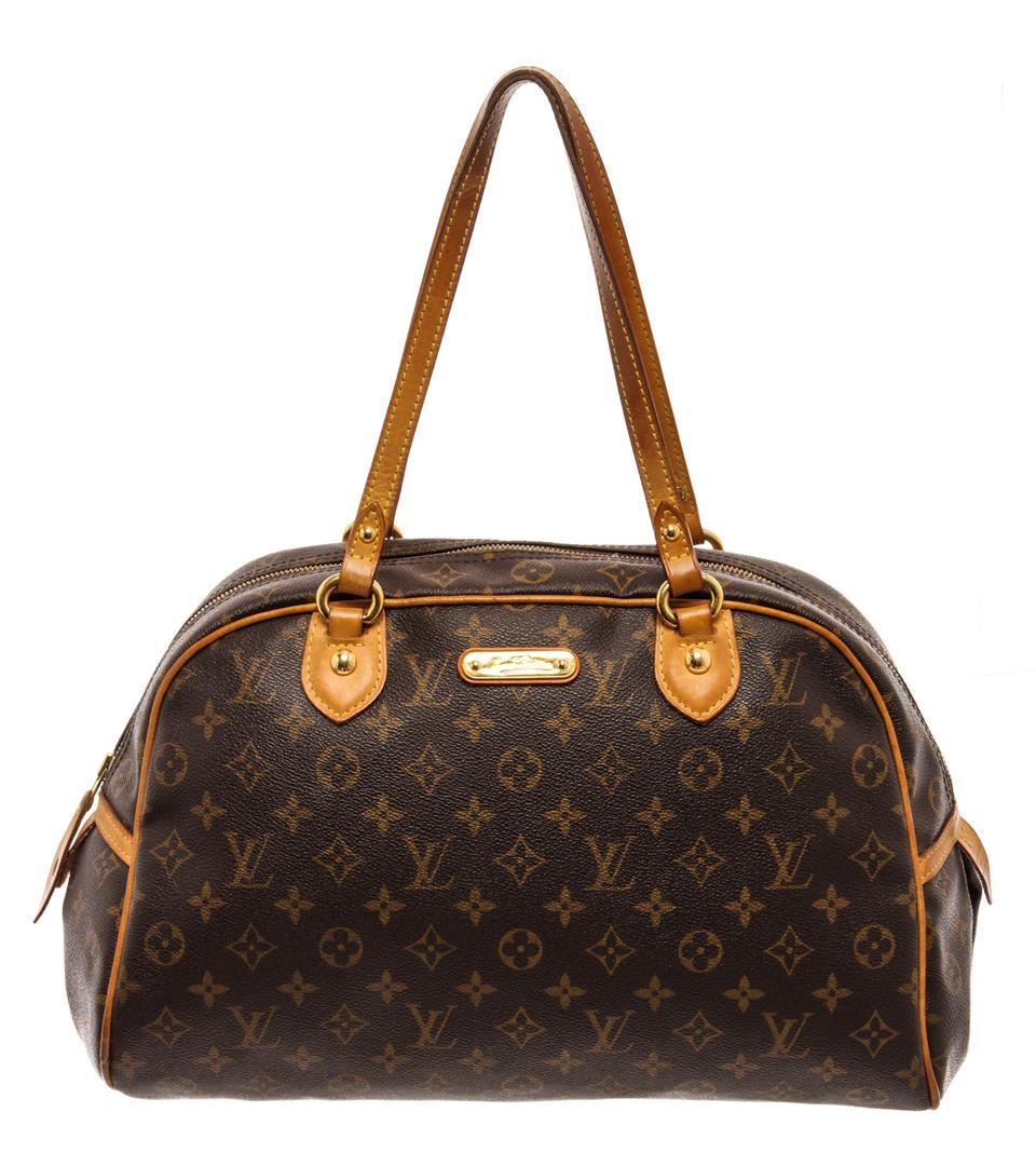 Louis Vuitton Brown Monogram Canvas Leather Montorgueil GM Shoulder Bag