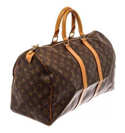 Louis Vuitton Brown Monogram Canvas Keepall 45 Travel Bag