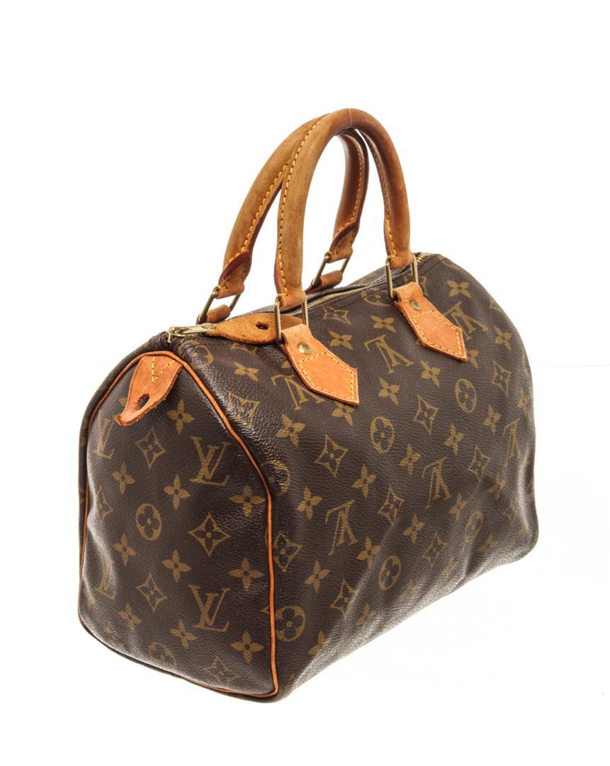 Louis Vuitton Brown Monogram Speedy 25 Satchel Bag