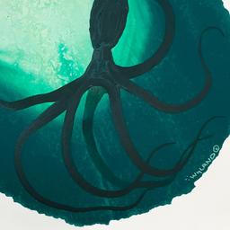 Green Octopus Swirl by Wyland Original