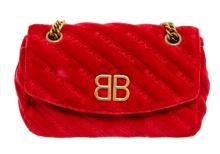 Balenciaga Red Velvet BB Chain Shoulder Bag