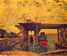 Alfred Sisley - Bridge under Construction