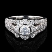 0.54 ctw SI3 CLARITY CENTER Diamond Platinum Ring (1.28 ctw Diamonds) EGL USA CE