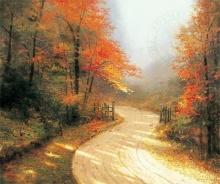 Autumn Lane by Thomas Kinkade