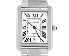 Cartier Mens Stainless Steel 40MM Tank Solo XL Wristwatch