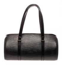 Louis Vuitton Black Epi Leather Soufflot Tote Bag