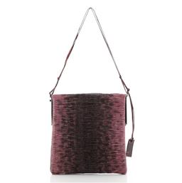 Gucci Frame Square Clutch Wrinkled Snakeskin Red