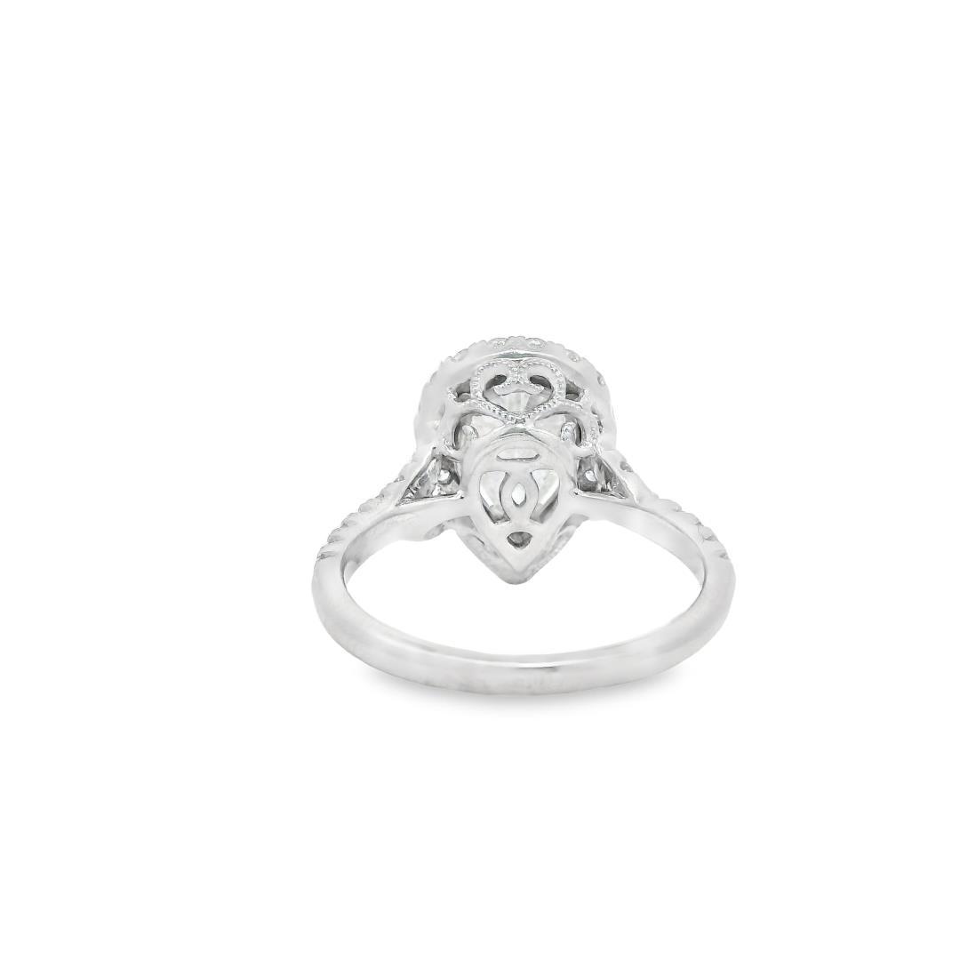 14kt WG Lady's Pear Shape Diamond Ring