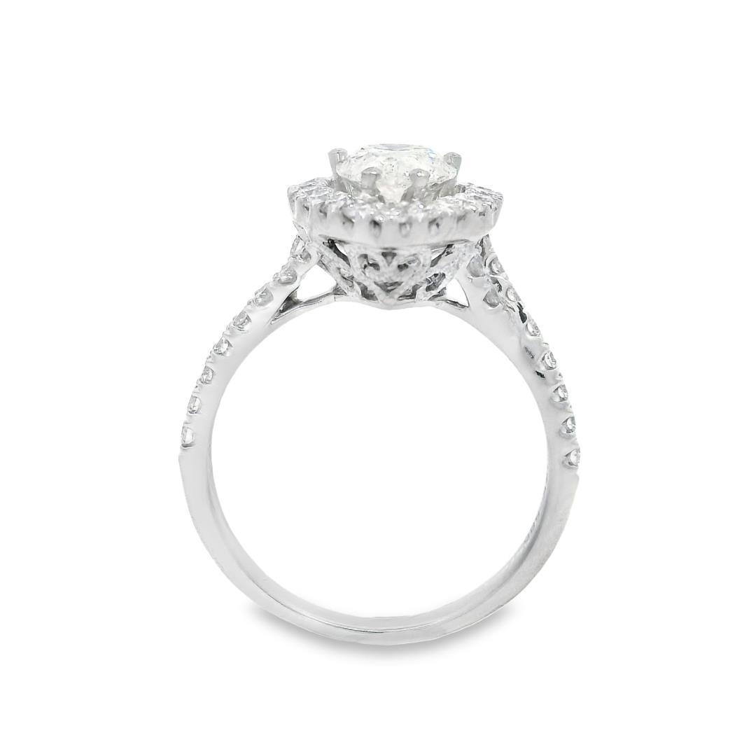 14kt WG Lady's Pear Shape Diamond Ring