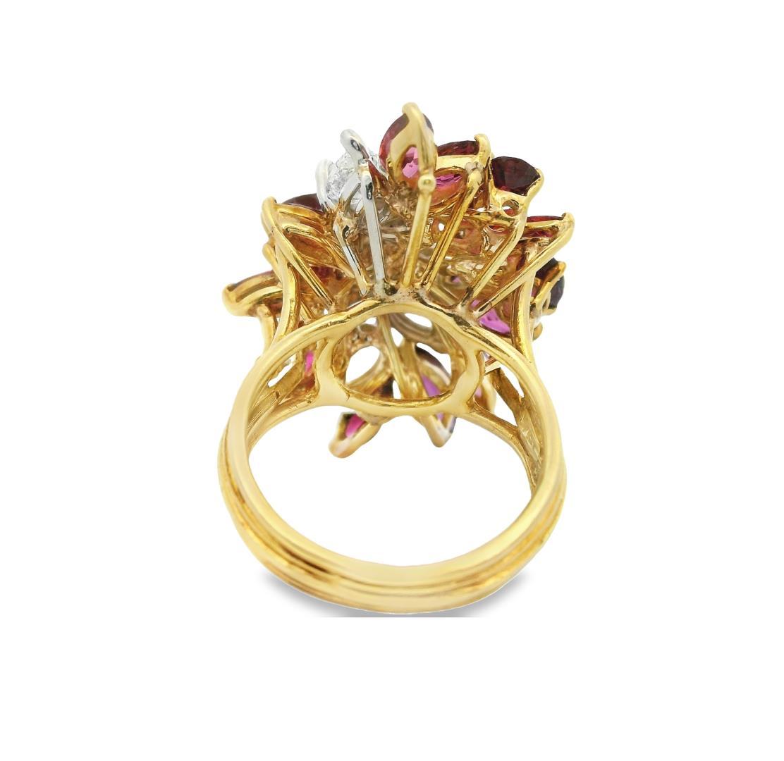 18kt YG Ruby and Diamond Ring