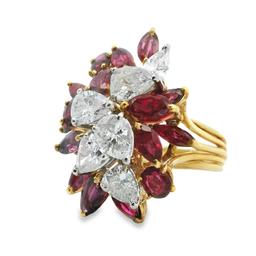 18kt YG Ruby and Diamond Ring