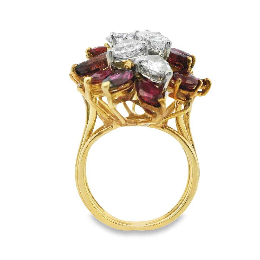 18kt YG Ruby and Diamond Ring
