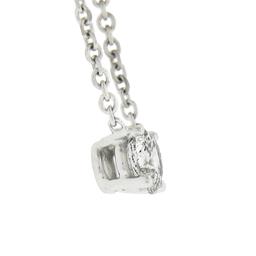 New 14K Gold.38 ctw Round Brilliant Diamond Solitaire Pendant w/ Adjustable Chai