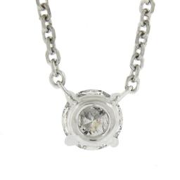 New 14K Gold.38 ctw Round Brilliant Diamond Solitaire Pendant w/ Adjustable Chai