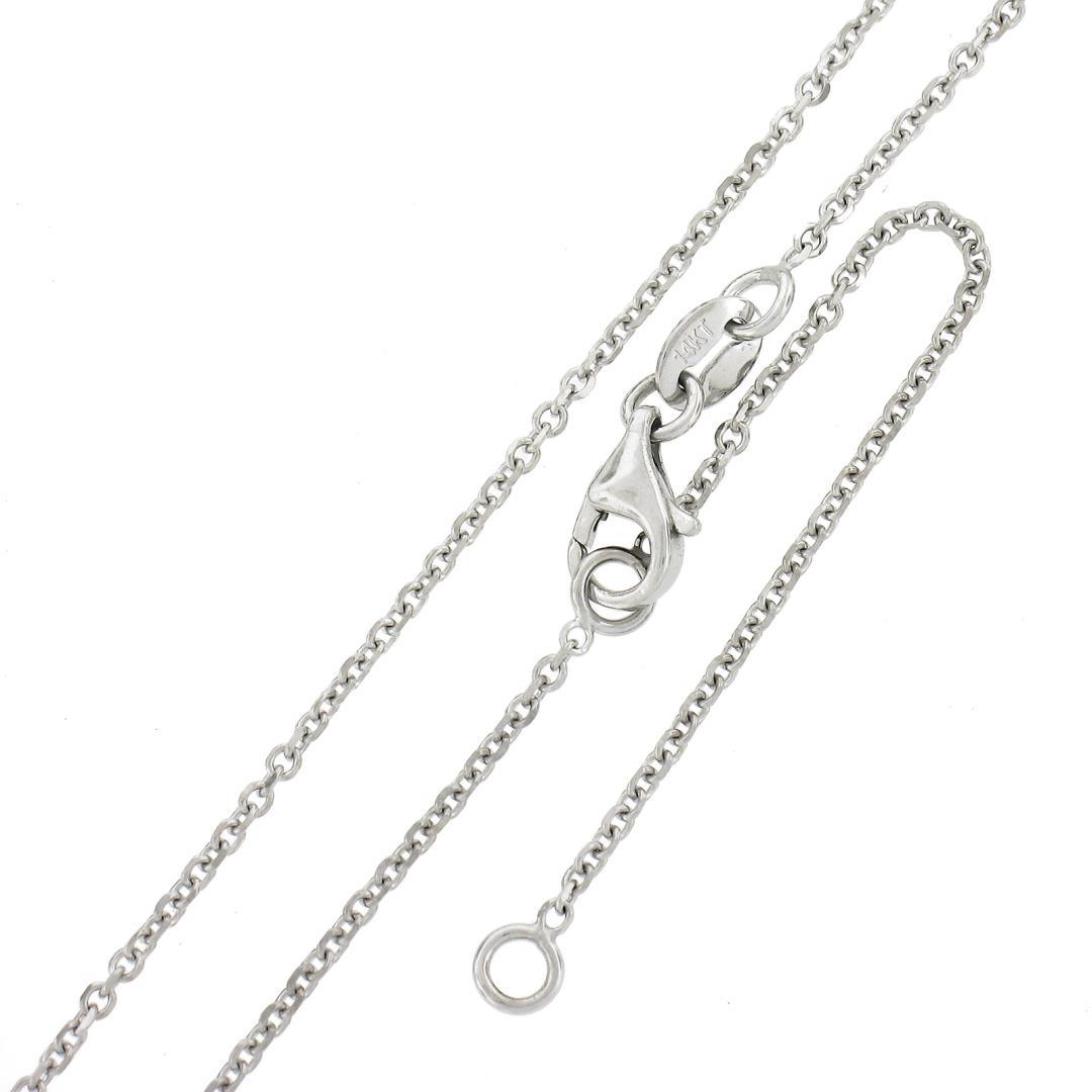 New 14K Gold.38 ctw Round Brilliant Diamond Solitaire Pendant w/ Adjustable Chai