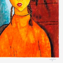 Bambina Con Trecce by Modigliani (1884-1920)